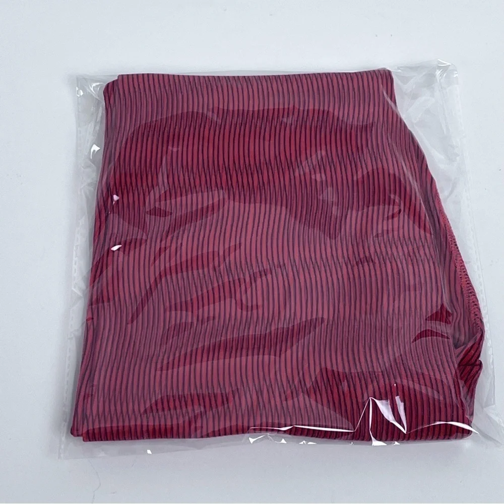 Nike Women's Leg-A-See Crimson Striped 7/8 Just Do It Leggings 871756 Size M
